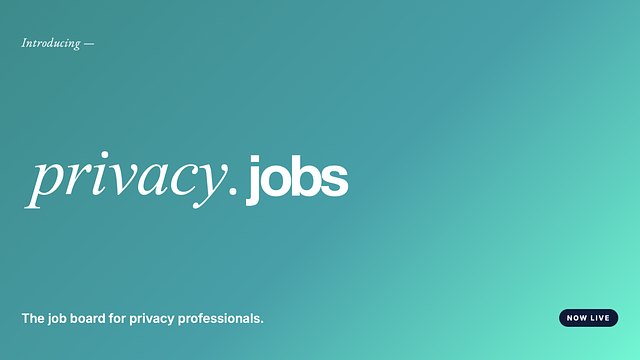 Welcome to Privacy.jobs!