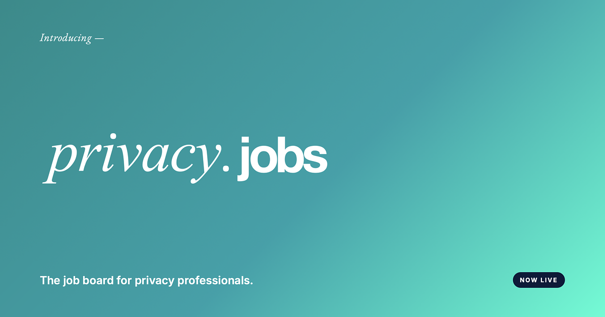 Welcome to Privacy.jobs!
